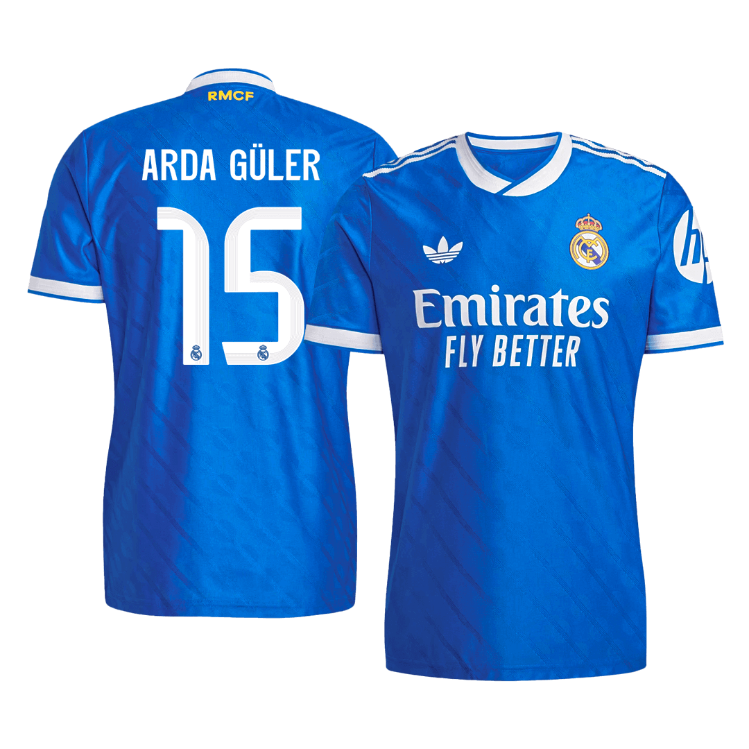 Camiseta de fútbol del Real Madrid ARDA GÜLER #15 3.ª equipación 2025/26 auténtica