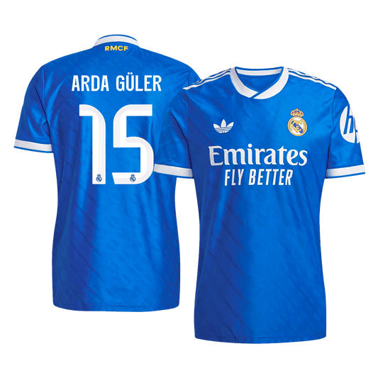 Camiseta de fútbol del Real Madrid ARDA GÜLER #15 3.ª equipación 2025/26 auténtica