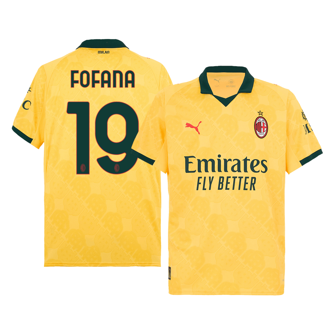 Camiseta de fútbol visitante FOFANA #19 del AC Milan 2025/26