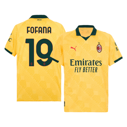 Camiseta de fútbol visitante FOFANA #19 del AC Milan 2025/26