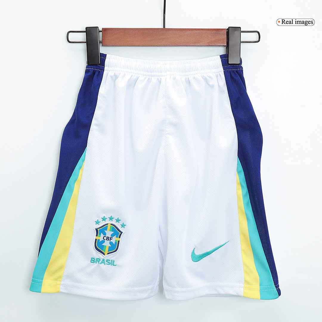 Kit de fútbol visitante de Brasil para niños (camiseta, pantalón corto y medias) Copa América 2024