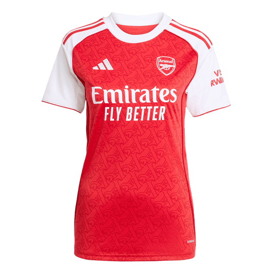 Camiseta de fútbol local del Arsenal para mujer 2025/26, roja