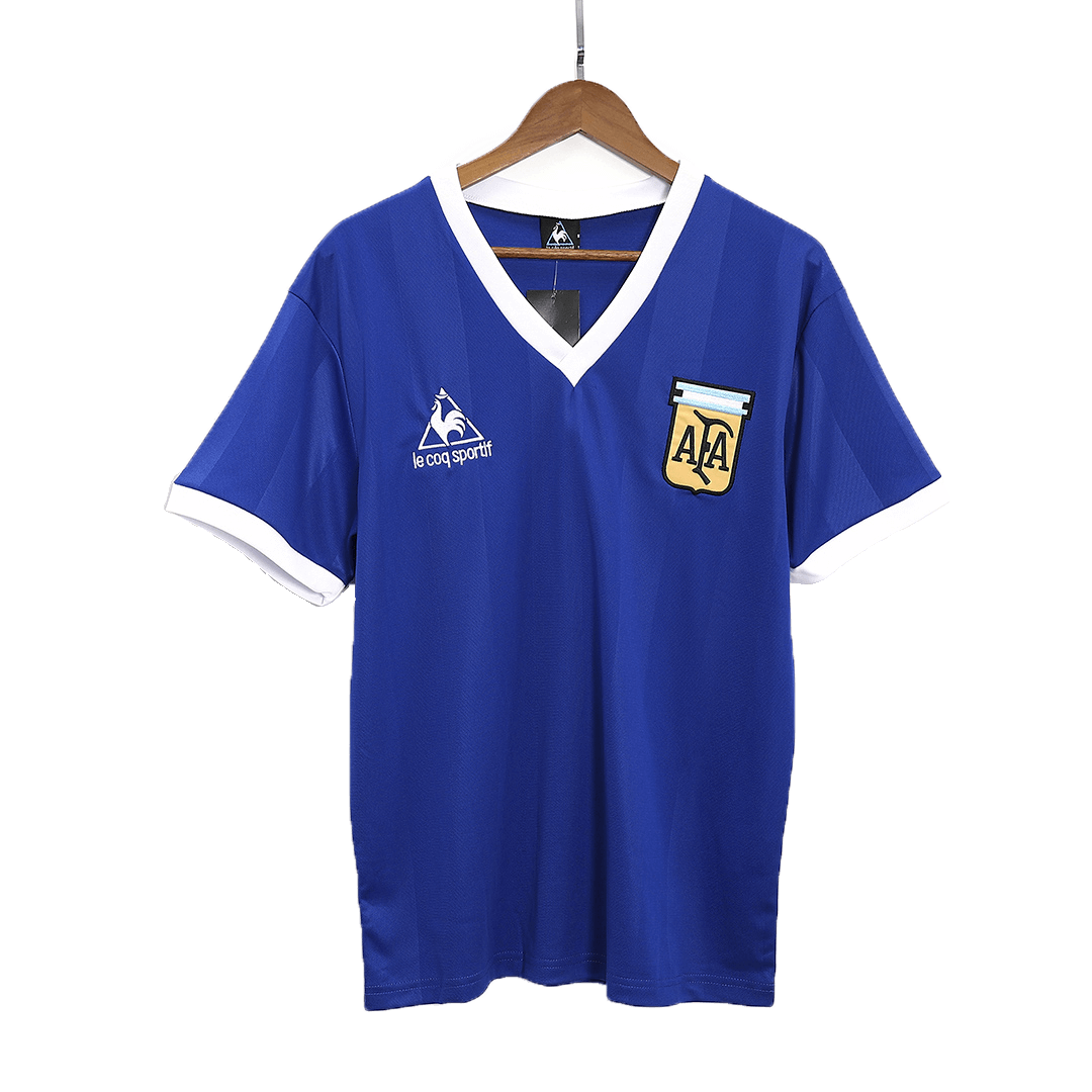 Camiseta retro de fútbol de visitante de Argentina 1986