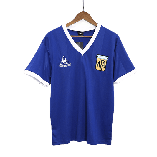 Camiseta retro de fútbol de visitante de Argentina 1986