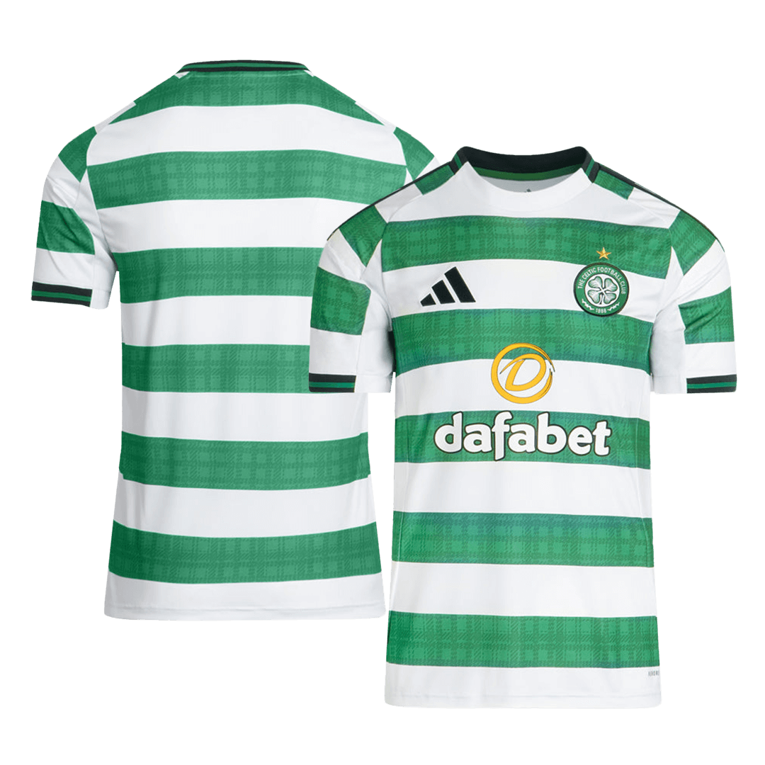 Camiseta de fútbol local del Celtic 2025/26 verde y blanco