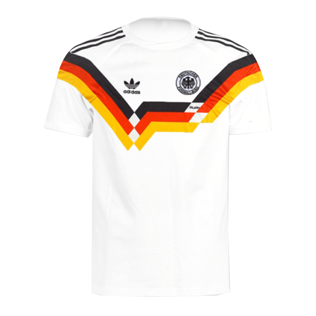 Camiseta retro de fútbol local de Alemania de 1990
