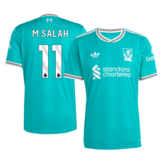 Camiseta de fútbol de visitante del Liverpool n.° 11 de M.SALAH 2025/26