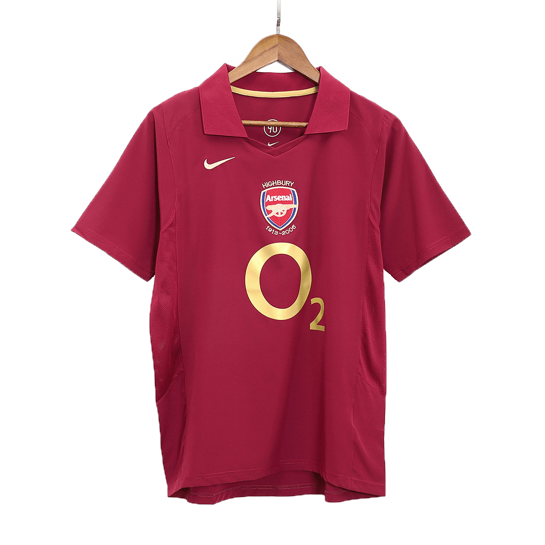 Camiseta retro de fútbol local del Arsenal 2005/06