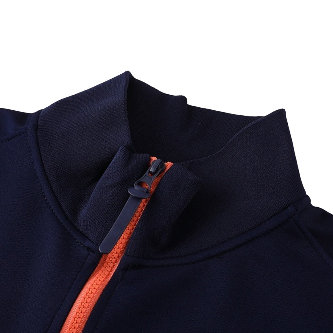 Kit de entrenamiento del Barcelona 25/26 (Chaqueta + Pantalón) Azul Marino y Naranja