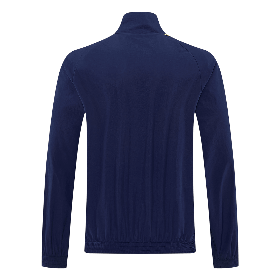 Chaqueta cortavientos de media cremallera para hombre AS Roma 2026, color azul marino