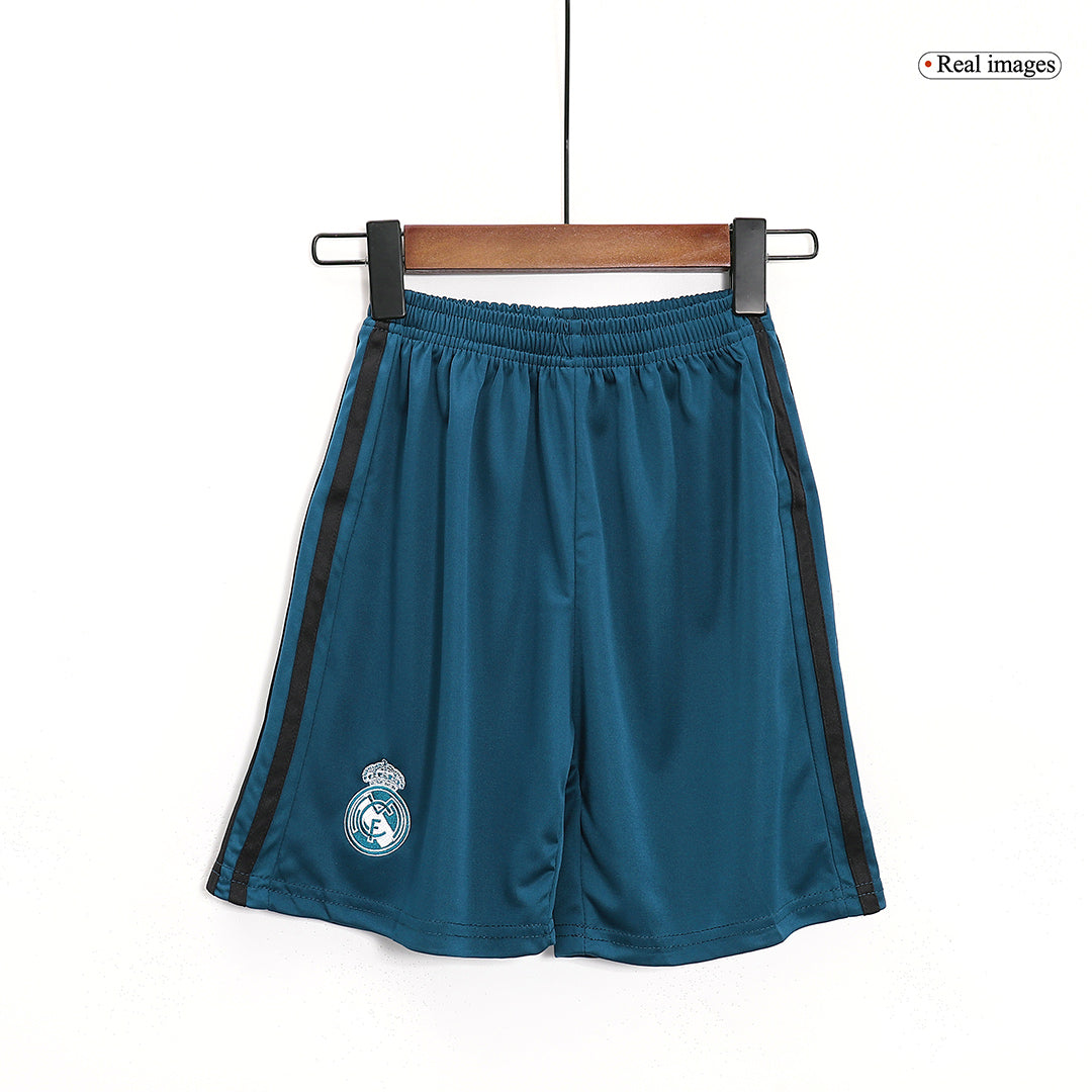 Kit de camiseta de fútbol de la tercera equipación del Real Madrid 2017/18 para niños