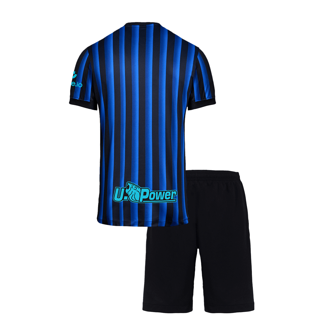 Kit de fútbol local del Inter de Milán para niño (camiseta y pantalón corto) 2025/26 azul y negro
