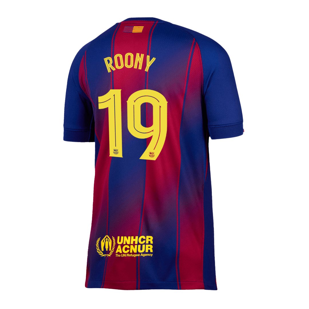 Camiseta de fútbol local del Barcelona ROONY #19 2025/26 —UCL