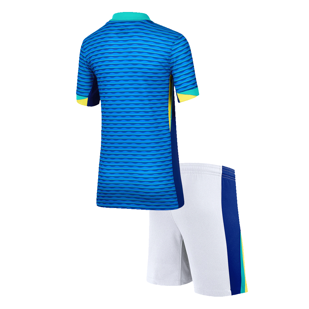 Kit de fútbol visitante de Brasil para niños (camiseta y pantalón corto) Copa América 2024