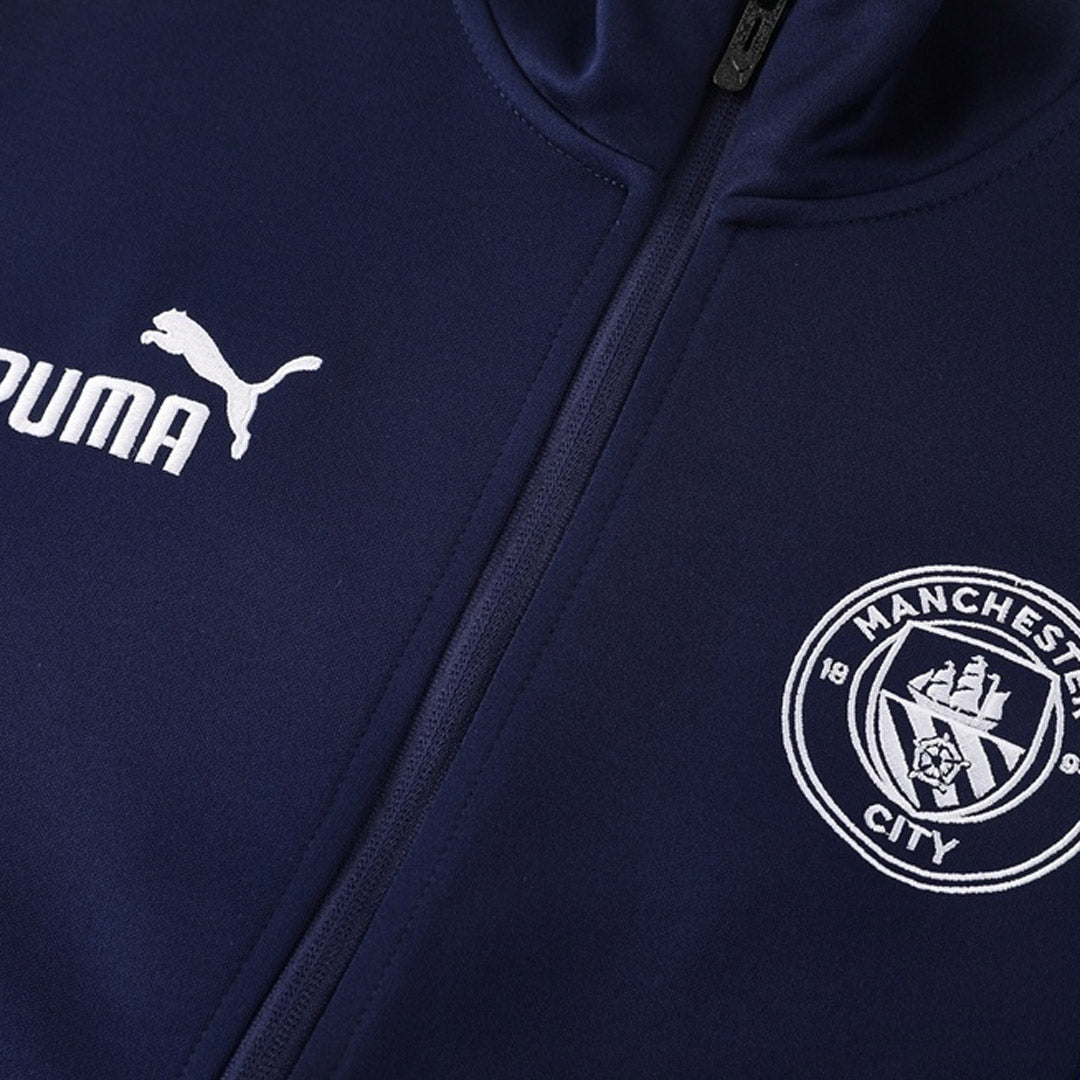 Chaqueta de entrenamiento del Manchester City 25/26 (Chaqueta + Pantalón), Azul Marino