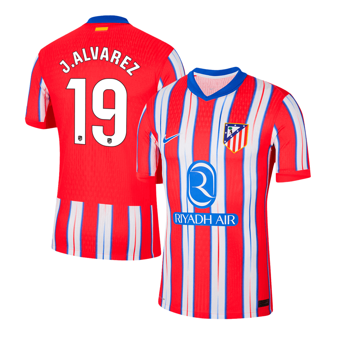Camiseta de fútbol local auténtica de J. Álvarez #19 del Atlético de Madrid 2024/25