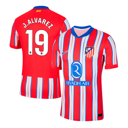 Camiseta de fútbol local auténtica de J. Álvarez #19 del Atlético de Madrid 2024/25