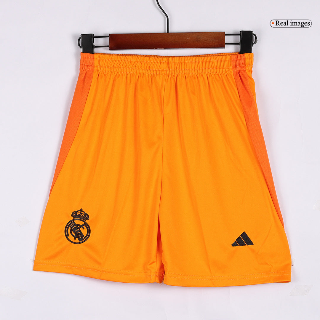 Kit de camiseta de fútbol visitante del Real Madrid para niños