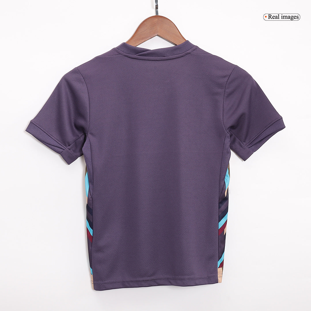 Kit de fútbol visitante de Inglaterra para niños (camiseta y pantalón corto) Eurocopa 2024