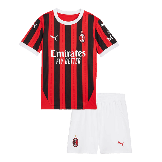 Kit de fútbol local del AC Milan para niño (Kit y pantalón corto) 2024/25