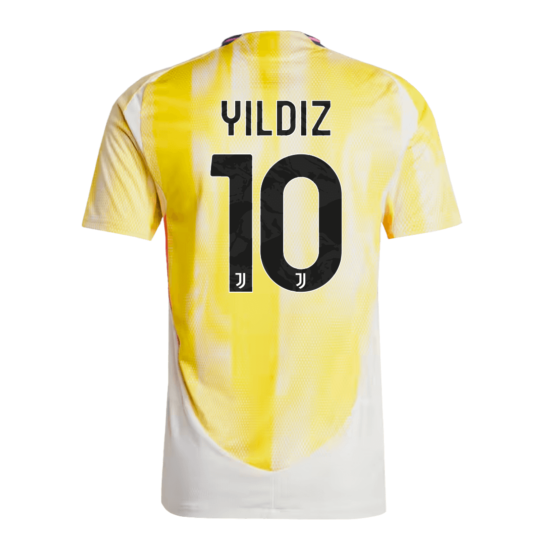 Camiseta de fútbol visitante auténtica de la Juventus YILDIZ n.° 10 2024/25 - Patrocinador de Save The Children