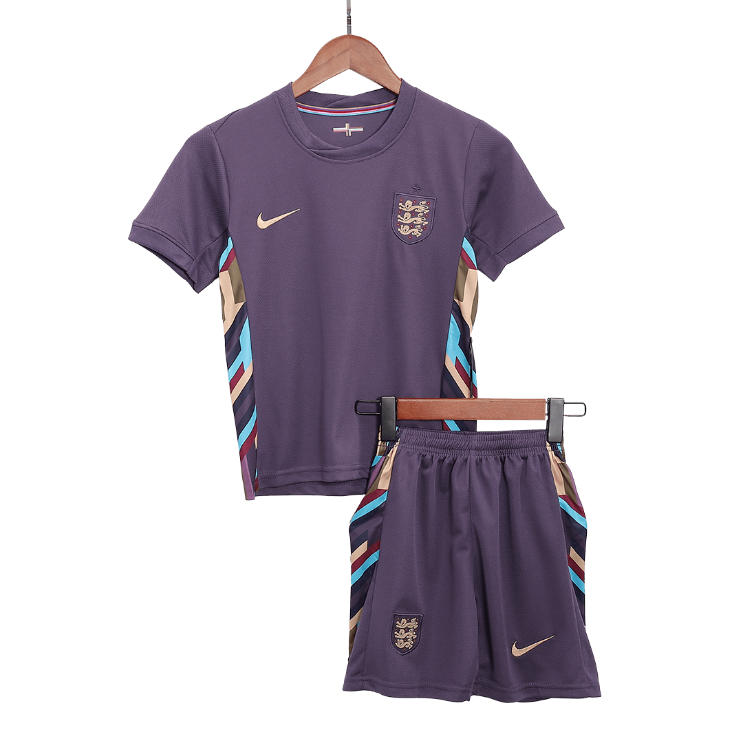 Kit de fútbol visitante de Inglaterra para niños (camiseta y pantalón corto) Eurocopa 2024