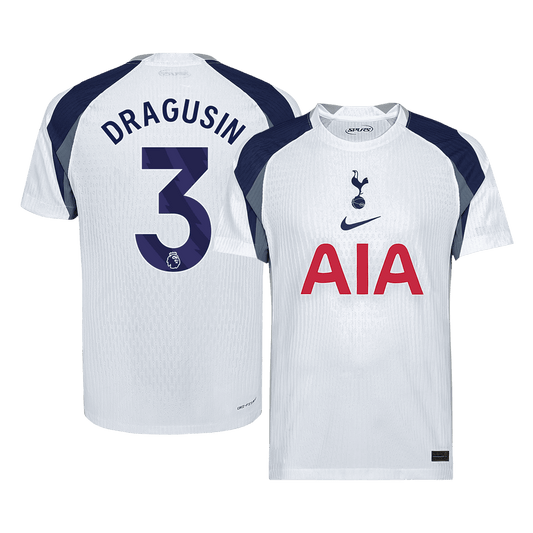 Camiseta de fútbol local auténtica DRAGUSIN #3 del Tottenham Hotspur 2025/26