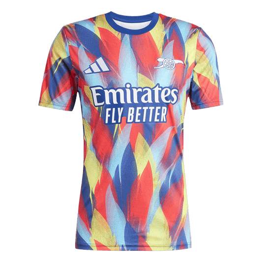 Camiseta de fútbol prepartido del Arsenal 2025/26 colorida
