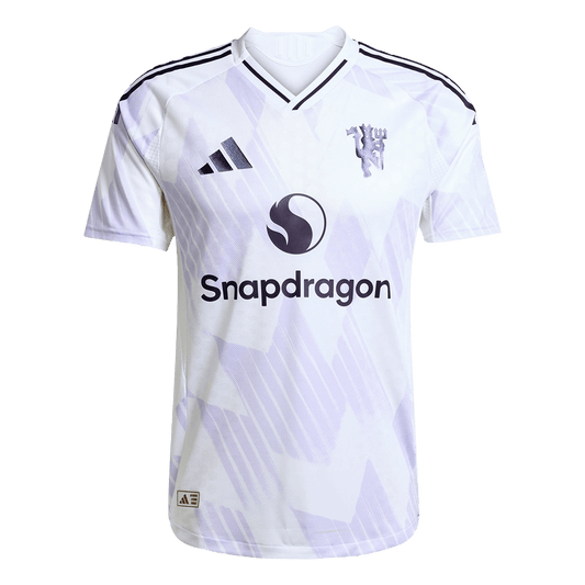 Camiseta de fútbol visitante auténtica del Manchester United 2025/26, blanca