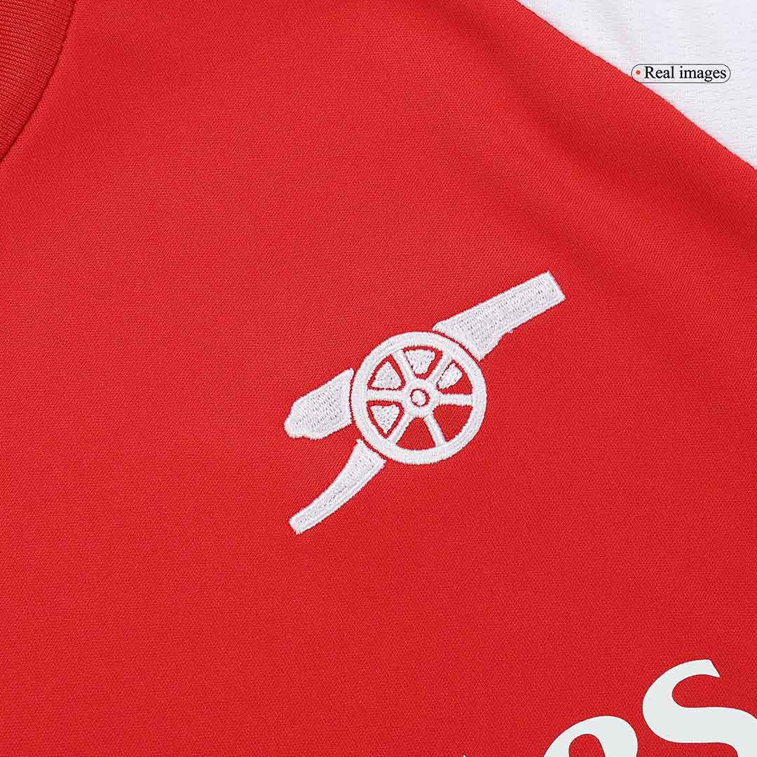 Kit de camiseta de fútbol local del Arsenal para niños (camiseta, pantalones cortos y calcetines)