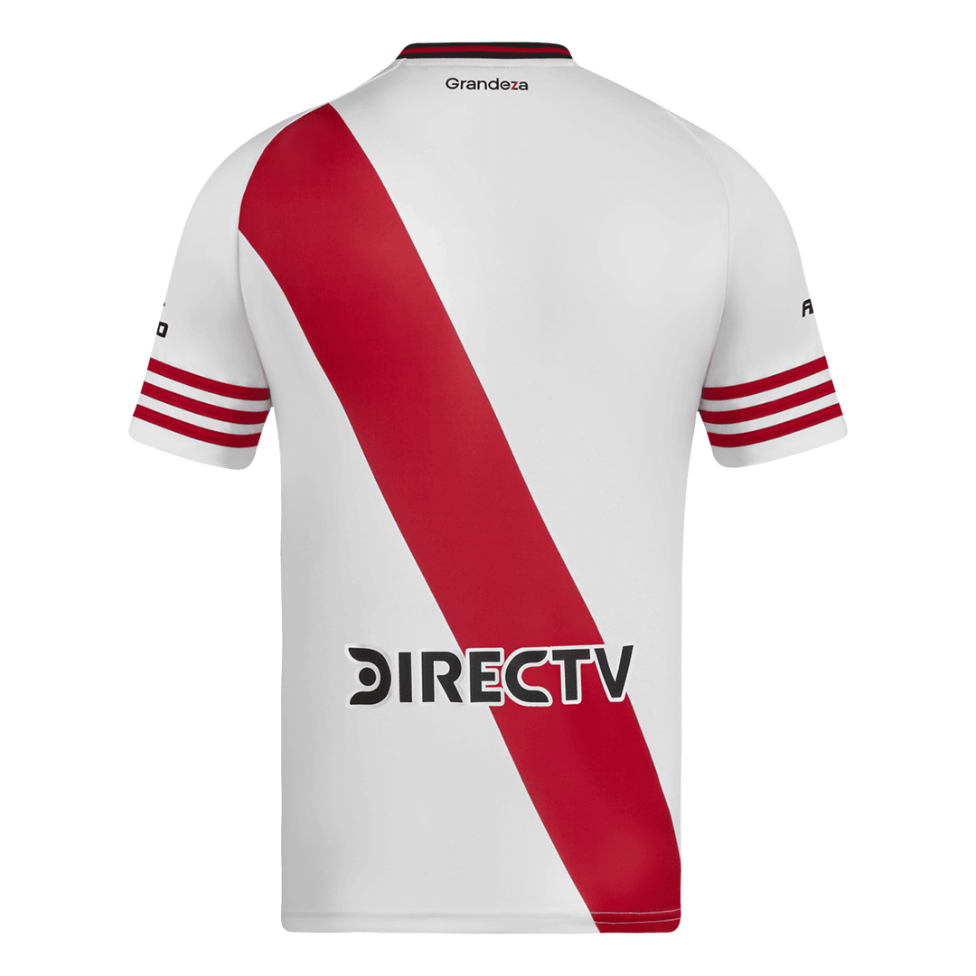 Camiseta de fútbol local de River Plate 25/26 roja y blanca