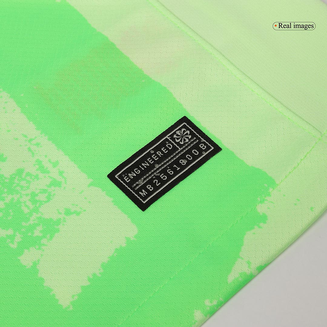 Camiseta de fútbol visitante del Barcelona, verde, tercera equipación - UCL (logotipo de Spotify sin texto)