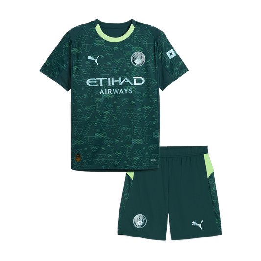 Kit de fútbol del Manchester City para niños (Kit y pantalón corto) 2025/26