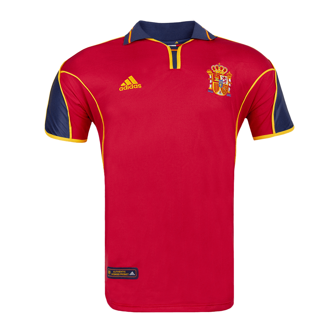 Camiseta de fútbol retro de la selección española de fútbol local del año 2000