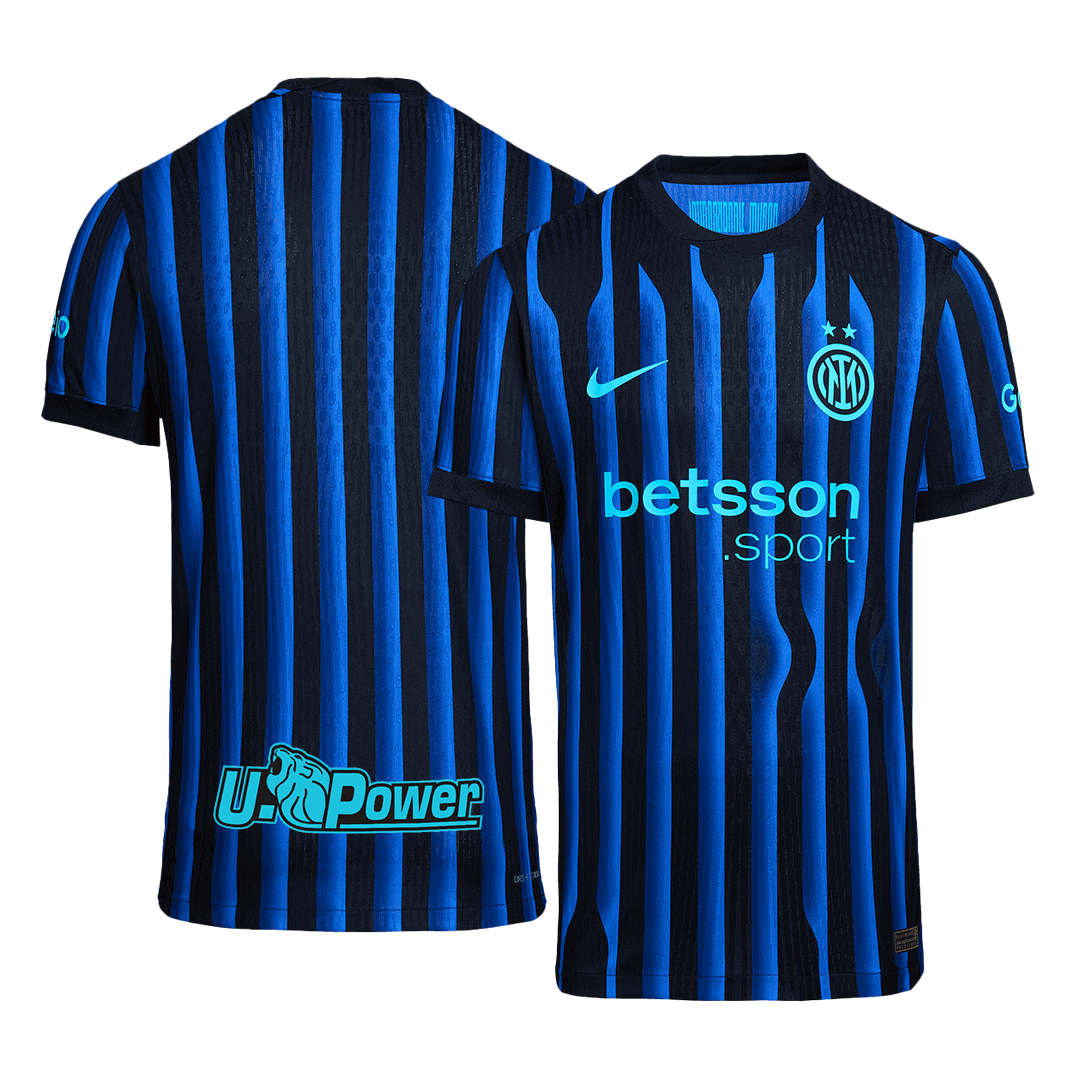 Camiseta de fútbol local auténtica del Inter de Milán 2025/26 azul y negra