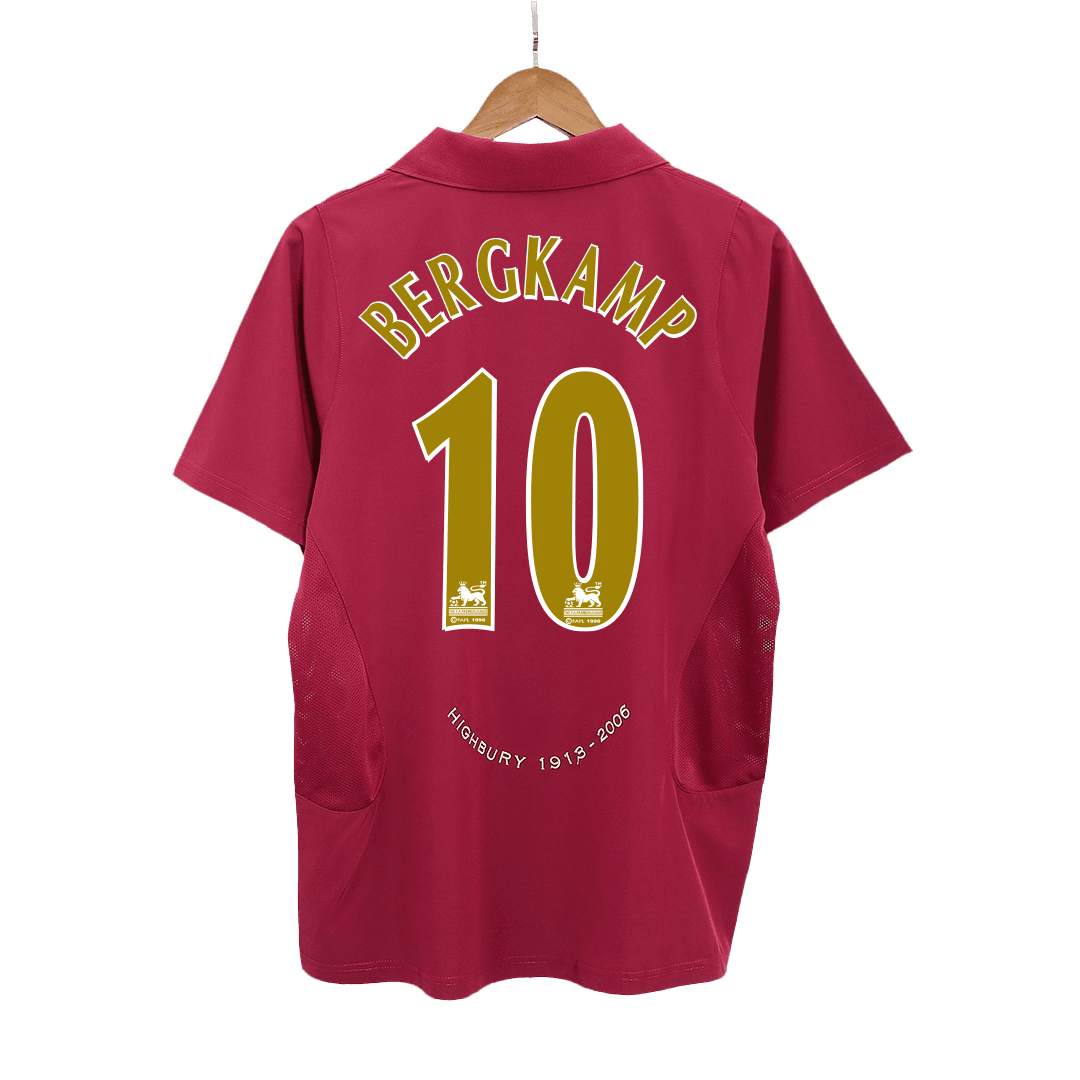 Camiseta de fútbol retro BERGKAMP #10 2005/06 Arsenal local