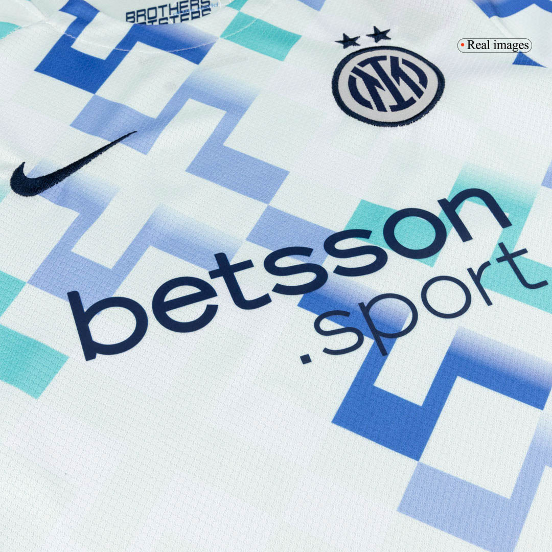 Kit de fútbol visitante del Inter de Milán para niño (camiseta y pantalón corto) 2025/26, color blanco