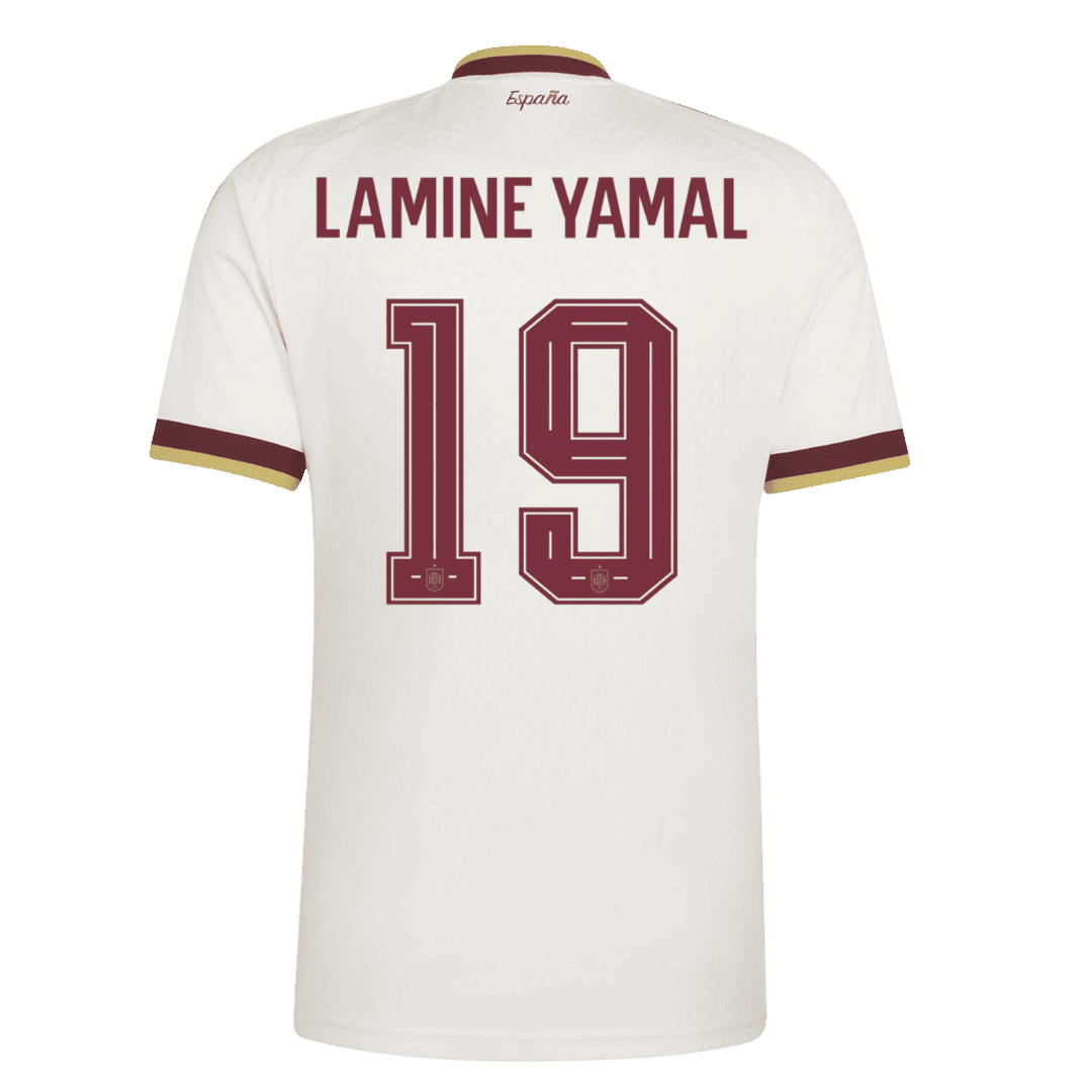 LAMINE YAMAL #19 Camiseta de visitante de España para el Mundial 2026 Blanca