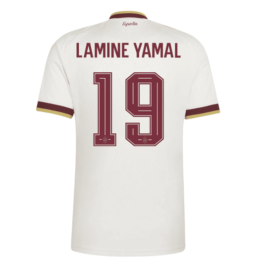 LAMINE YAMAL #19 Camiseta de visitante de España para el Mundial 2026 Blanca