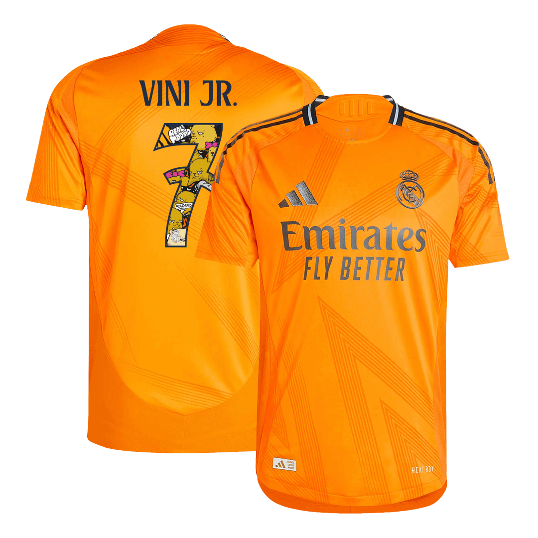 Camiseta de fútbol auténtica de visitante VINI JR. #7 del Real Madrid - Fuente Bear Champ