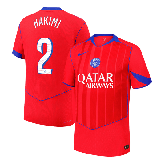 Camiseta de fútbol de visitante auténtica HAKIMI #2 del PSG 2025/26