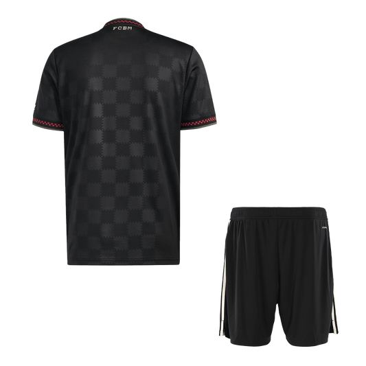 Kit de fútbol de visitante del Bayern Múnich (Kit y pantalón corto) 2025/26, color negro