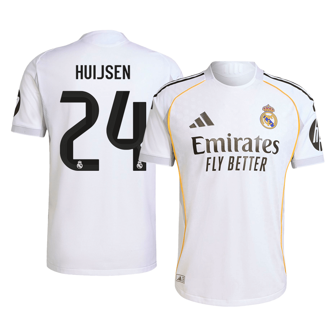 Camiseta de fútbol local del Real Madrid HUIJSEN #24 2025/26 auténtica
