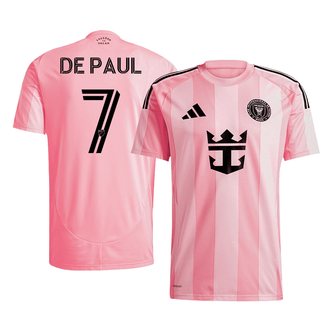 Camiseta de fútbol local del Inter Miami DE PAUL #7 2025, rosa