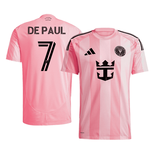 Camiseta de fútbol local del Inter Miami DE PAUL #7 2025, rosa