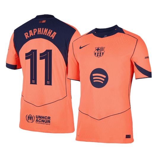 Camiseta de fútbol de visitante RAPHINHA #11 del Barcelona 2025/26