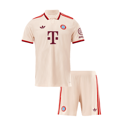 Kit de fútbol infantil de visitante del Bayern Múnich (camiseta y pantalón corto) 2024/25 - UCL