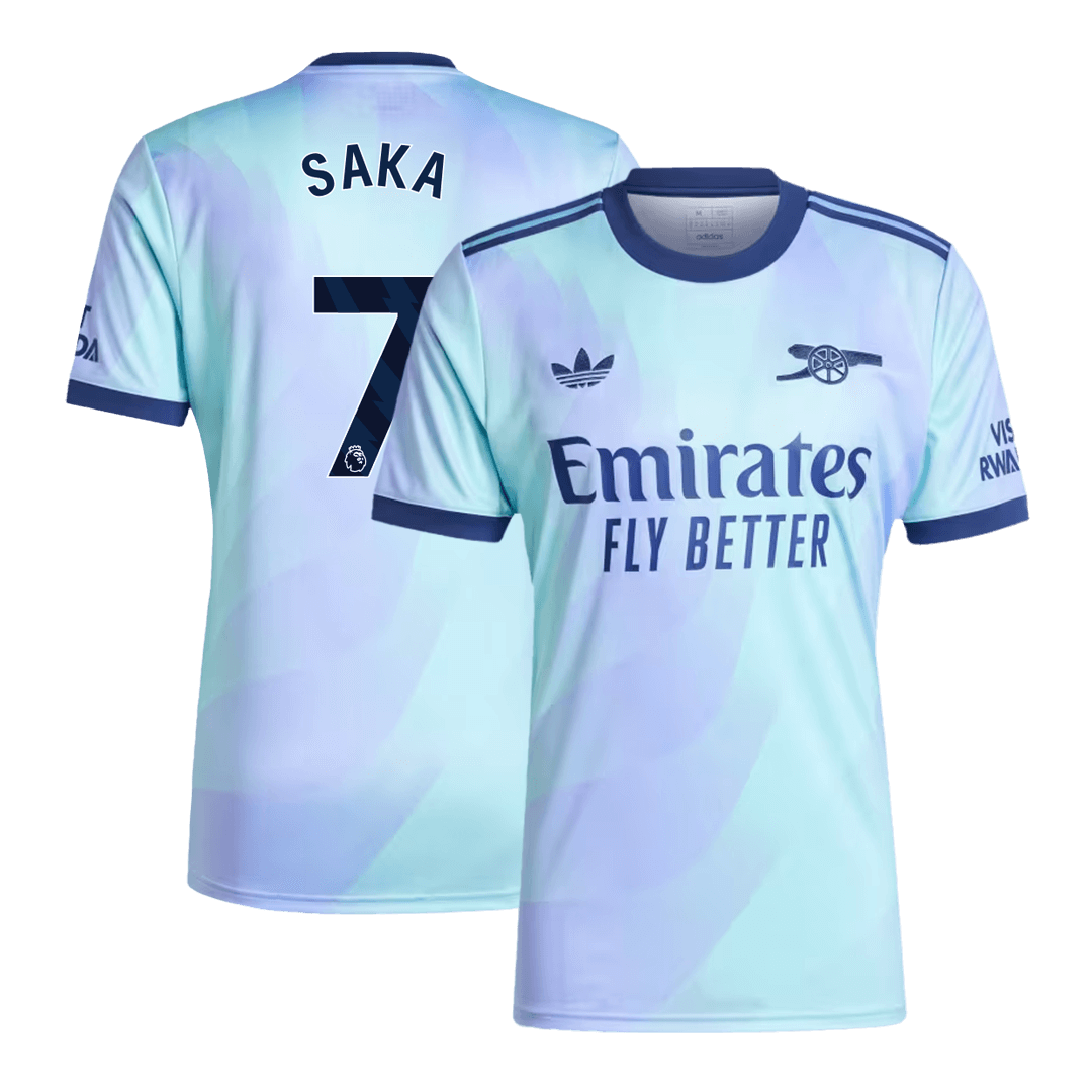Camiseta de fútbol de visitante SAKA #7 del Arsenal (tercera equipación)