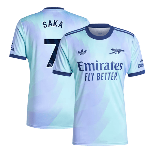 Camiseta de fútbol de visitante SAKA #7 del Arsenal (tercera equipación)