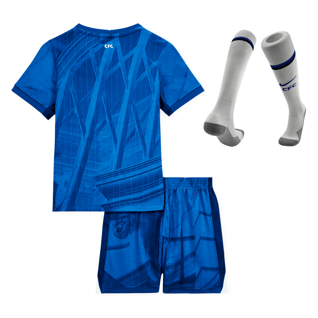 Kit de fútbol local del Chelsea para niño (camiseta, pantalón corto y calcetines) 2025/26, azul